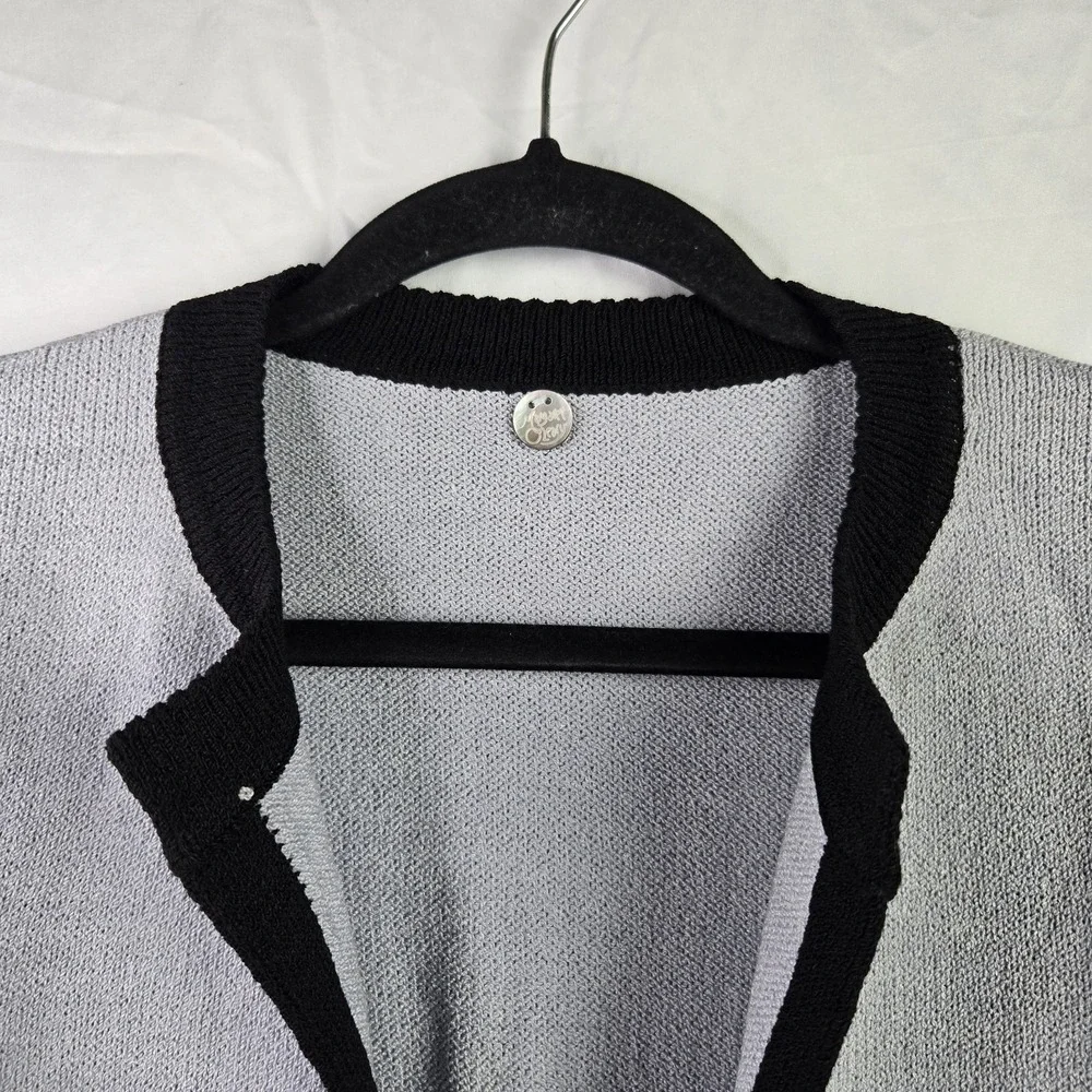 Vintage Margaret O'Leary Wool Blend Open‎ Sweater Jacket Women's Medium Career - Picture 2 of 8
